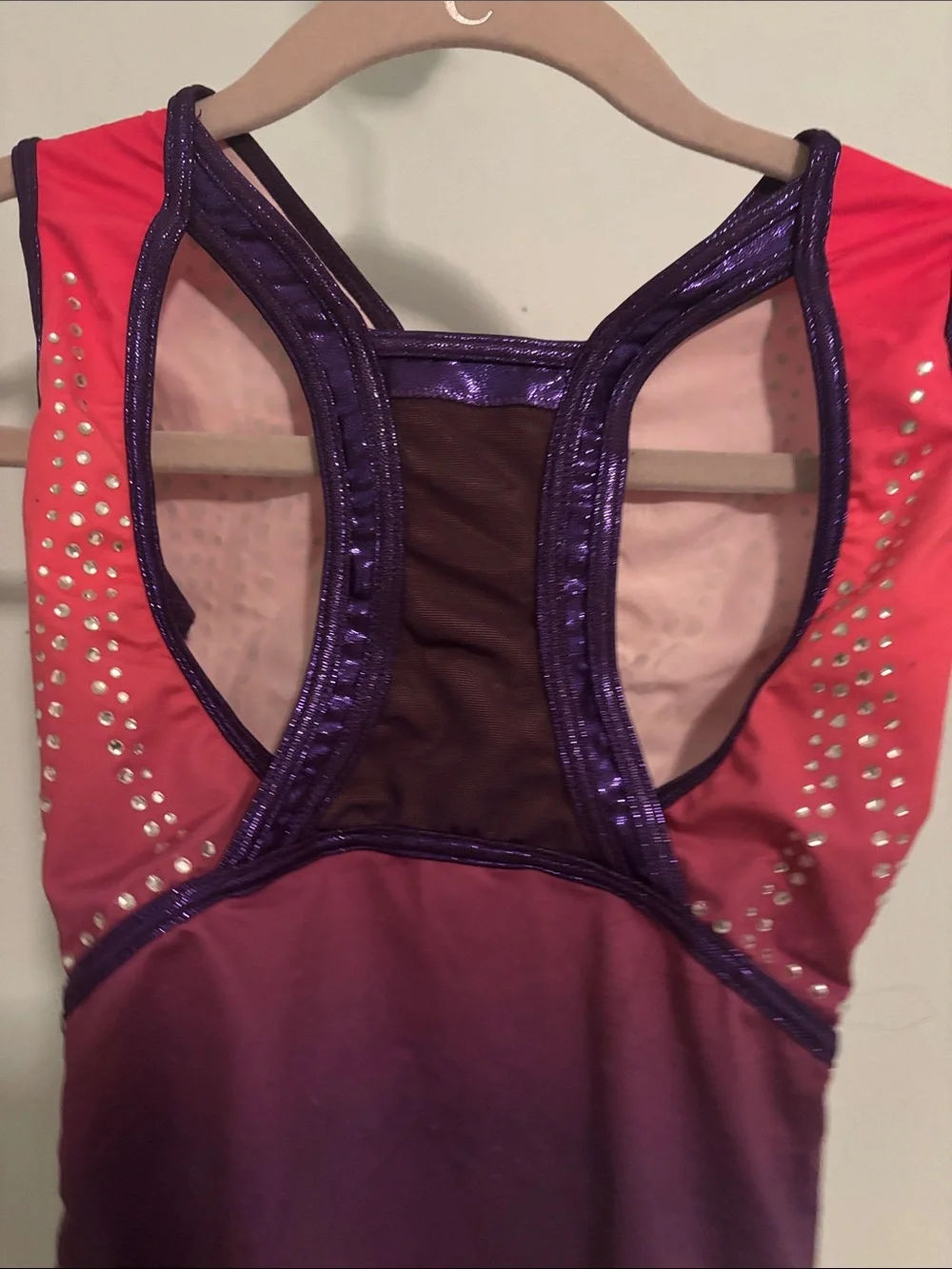 Quatro Pink and Purple Sparkle Gymnastics Leotard